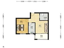 正南浦发绿城1室1厅