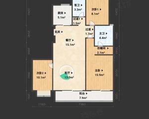 春来晓园3室2厅2卫南朝向380.0万元/套出售