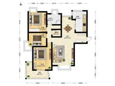 金沙雅苑三期 116.45平3居 南北向中装修 拎包入住