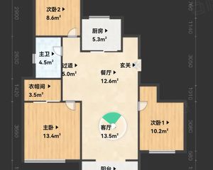 翰林甲第北苑3室2厅1卫南朝向226.0万元/套出售