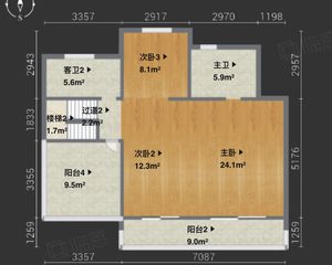 世茂中南璀璨云堤5室2厅3卫南朝向580.0万元/套出售