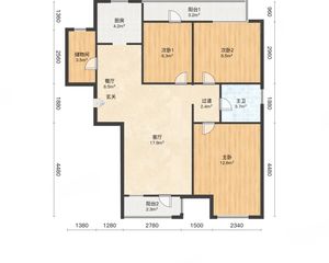 大兴黄村高米店保利茉莉公馆 90.81平3居 南北向简装修