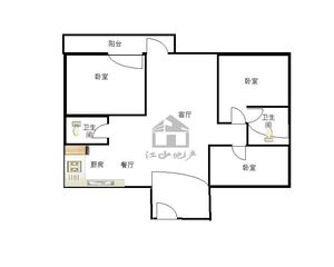 江滨家园3房2厅118万