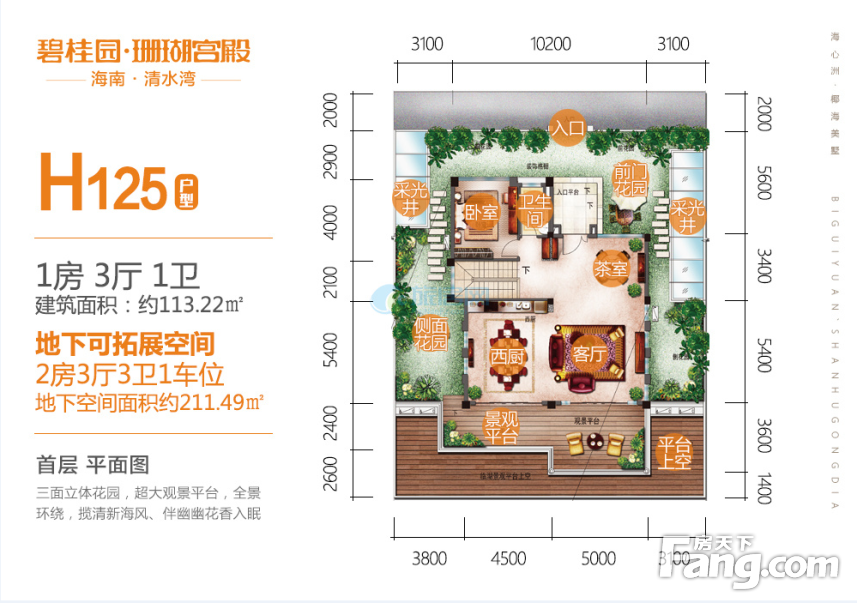 咸宁碧桂园别墅户型图图片