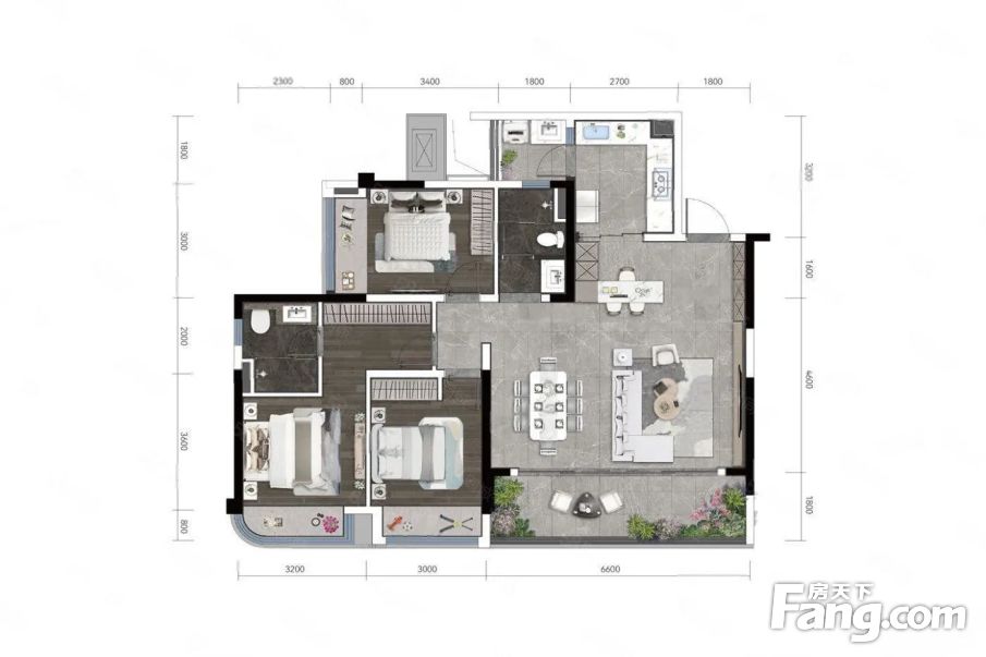 香港置地长嘉汇品质楼盘豪装三房大横厅