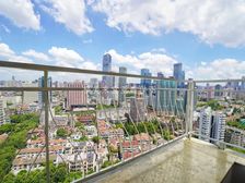 高区俯瞰上海滩夜景 淮海中路豪宅(鸿艺豪苑)高区四房 有车位