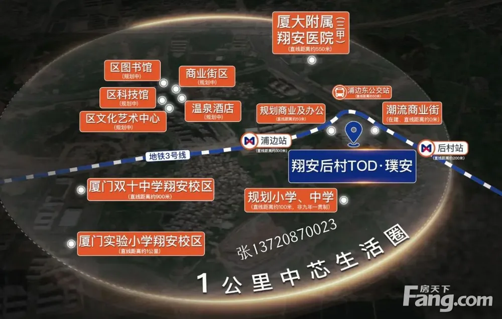 {翔安后村TOD璞安}64-110㎡二到四房TOD活力住区