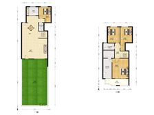 正弘瓴一楼复式带大花园)送近200平地下室 双车库不临街