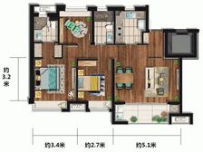 保利铃兰公馆 89平3居 南向精装修 视野无遮挡