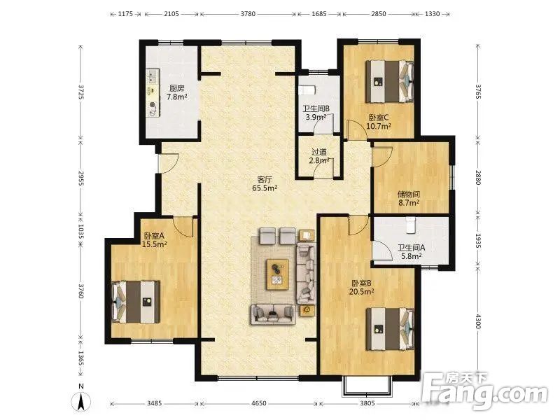 西江华府四区4室2厅1776平