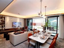 中央公园央企精装洋房 一楼带花园 实景呈现 全玻璃幕墙外立面