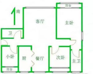 金盏嘉园B区高层123平南北三居室出售300万临望京大山子