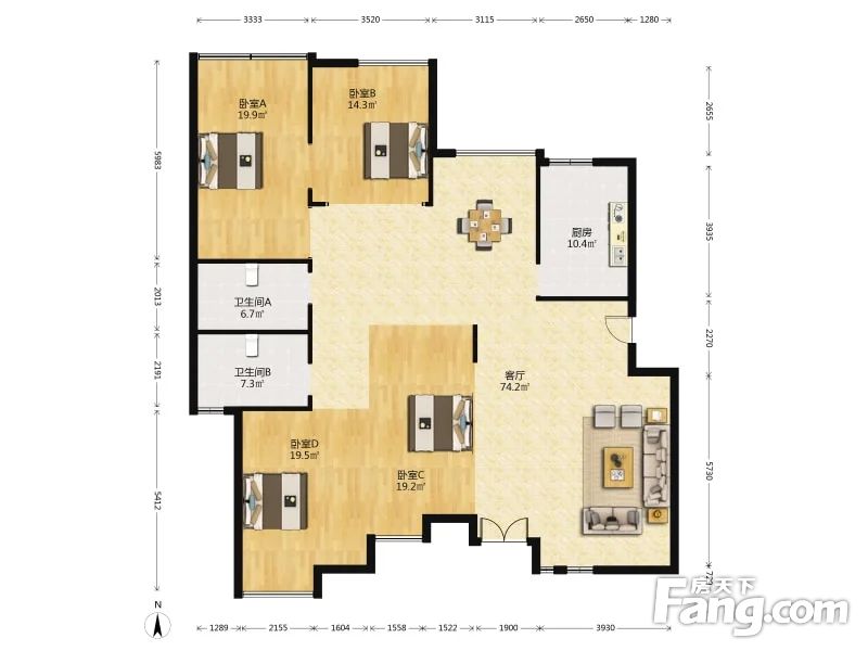 福星惠誉水岸星城c区4室2厅22308平
