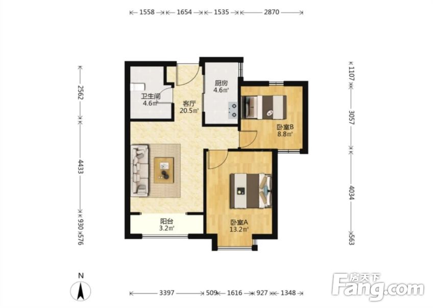 此房双阳户型满两年采光充足视野开阔配套完善
