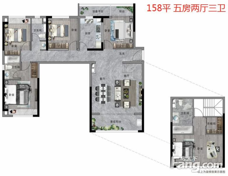 复式毛坯大5房阳光城溪山悦麓谷城市公园正2号口