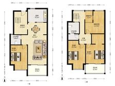 雅戈尔潇邦东区:电梯中区复式,4室2厅2卫,实用面积200㎡