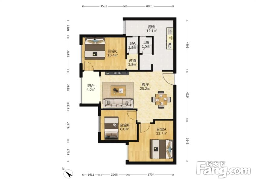 鲁能领秀城4街区北区3室1厅2卫精装修988万元