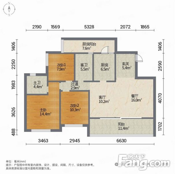 00平63万3室2厅2卫,重庆璧山绿岛新区富力白鹭湾二手房 三室 房天下