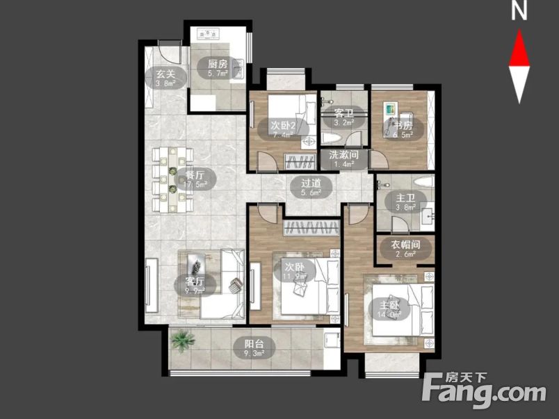 局小常外蔚蓝天地4室精装中上好楼层全新精装未入住