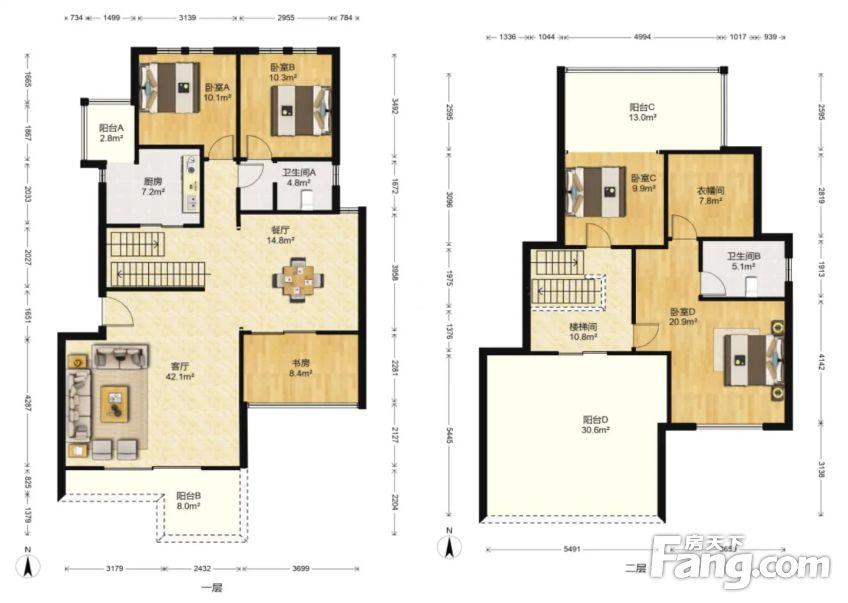 复式楼买一层送一层元洪锦江一期335万