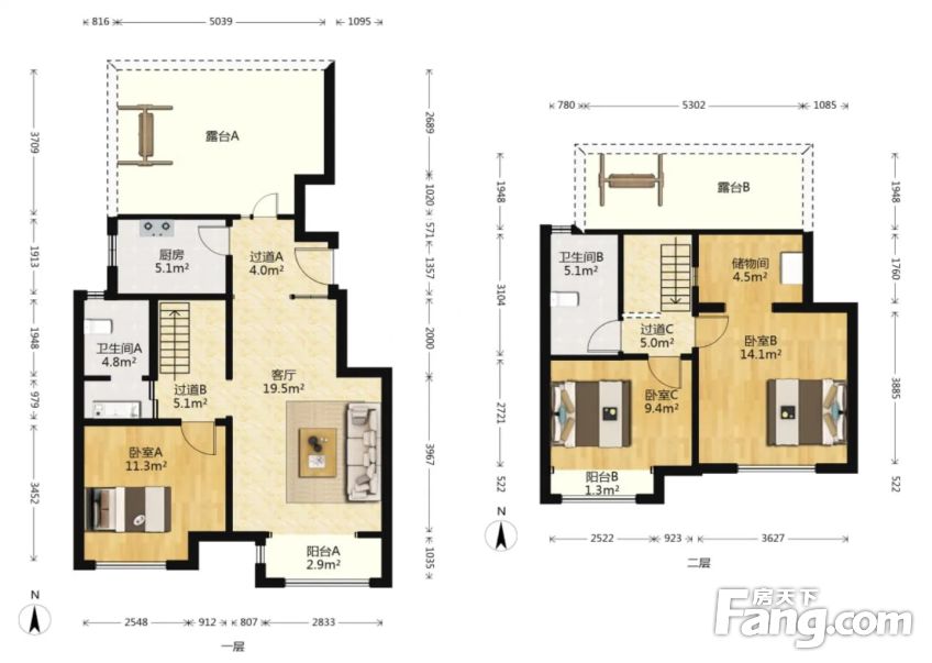 复式楼买一层送一层钱隆奥体城240万3室2厅2卫精装