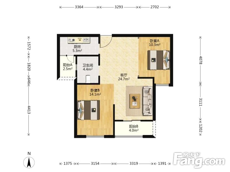二期客厅出阳台 业主急售 机会房,武汉武昌徐家棚绿地国际金融城二期