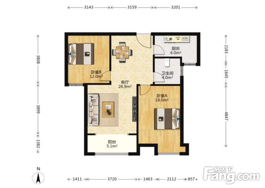 友谊片精装两室双阳卧室阳面客厅带车位地下室急