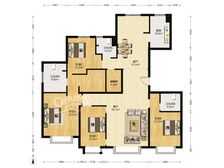 上新中国玺 218.32平4居 南北向毛坯 2450万