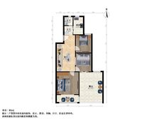 邻居派出所,真房+露台:1梯2户,2房2厅,全明满五年近地铁