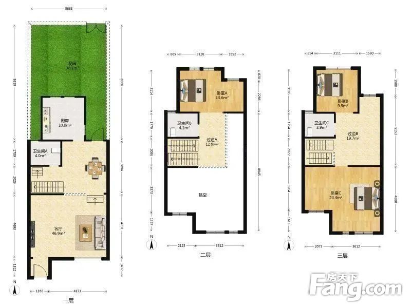 边户联排别墅吉宝澜岸铭郡带大院子地下室有车位