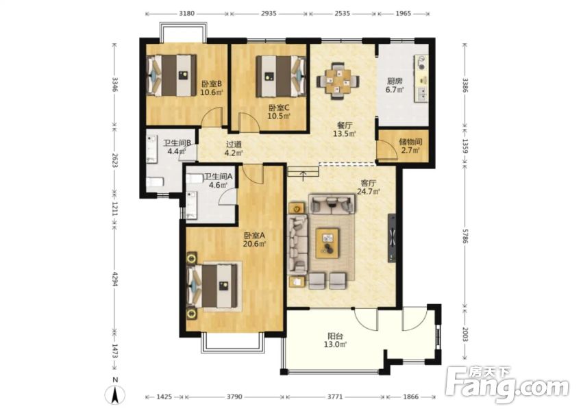 心海假日电梯入户洋房满五房东诚心卖