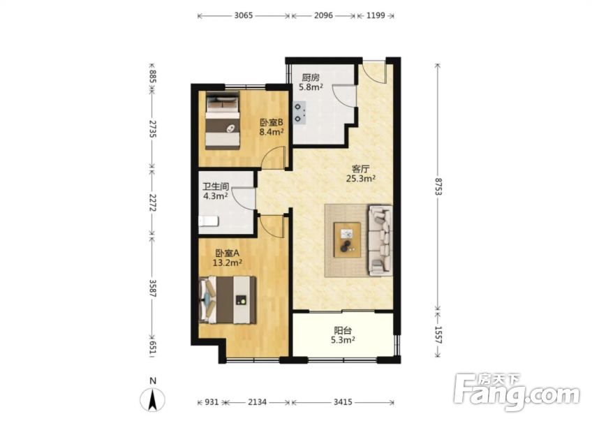 兰亭熙园3室1厅2卫精装1195万元
