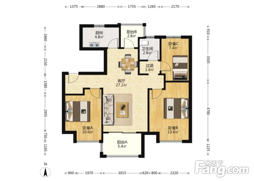 万科精装洋房几乎全新楼层楼栋好出门商场公园