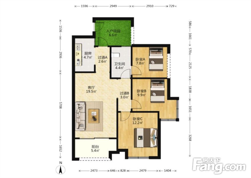 明发阅江悦府3室2厅1卫毛坯7695万元