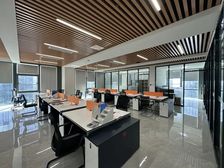 总部基地UCC高楼层283平豪装写字楼!电梯口6隔间家私全齐