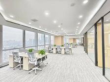 茶店子精装甲写!电梯口·接待现房丨5隔间30工位·采光通透