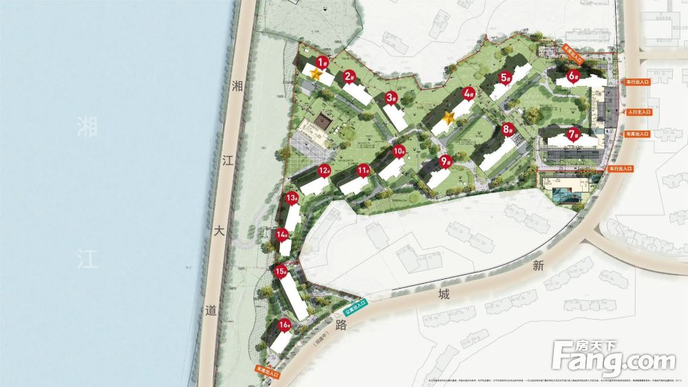 湘江边品质大平层精装大四房五房正看湘江橘子洲南郊公园五