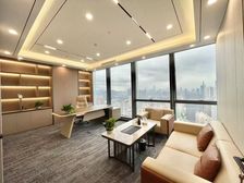 物业直租!南油地铁口办公室出租来福士广场高层带家私正电梯口