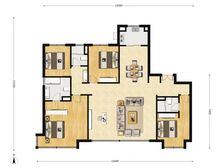 亦庄金茂悦 四居室 户型方正 同看中海京叁号院 招商玺