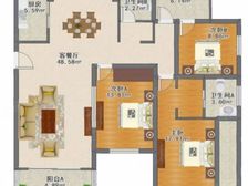 花园洋房 送 大阳台 三房两厅两卫 带电梯 一梯两户