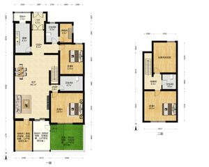 0.5佣 九龙家园北区 1-2层下叠 带50平园 价可谈