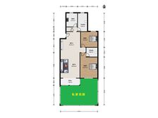 一楼带花园约40平,板式2房2厅2卫,精装可拎包入住,近花园