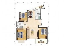 逸亭佳苑 126.84平3居 南向精装修 安静不临街业主急售