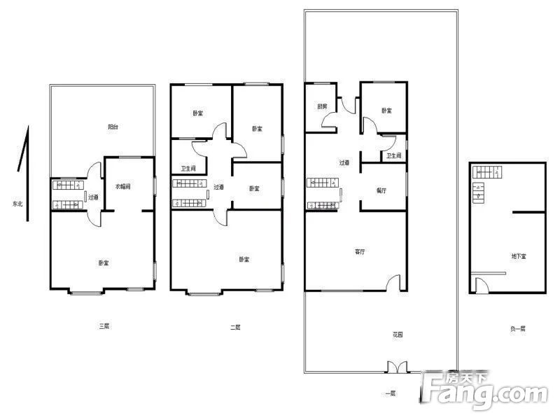 城南联排别墅可塑性强前后花园带地下室带车位满五