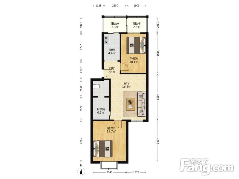 拥金1新上天华里好楼层南北通透z哇塞的明厅2室口碑小区