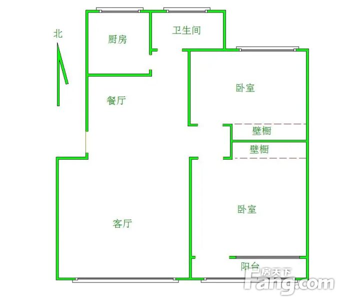 河小十三中门口就是复兴超市h户型标准通透两室2楼2楼