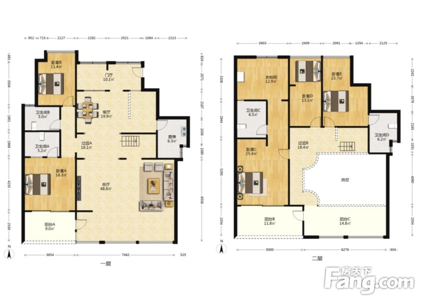 复式楼融侨锦江小区d区760万5室2厅4卫精装修