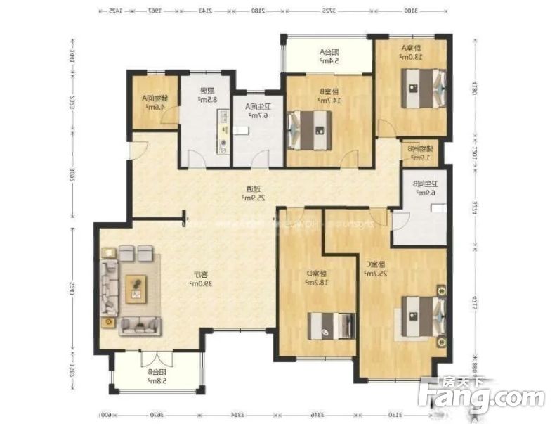 新上海尔绿城桂花园电梯洋房大平层送车位地下室直观山脉