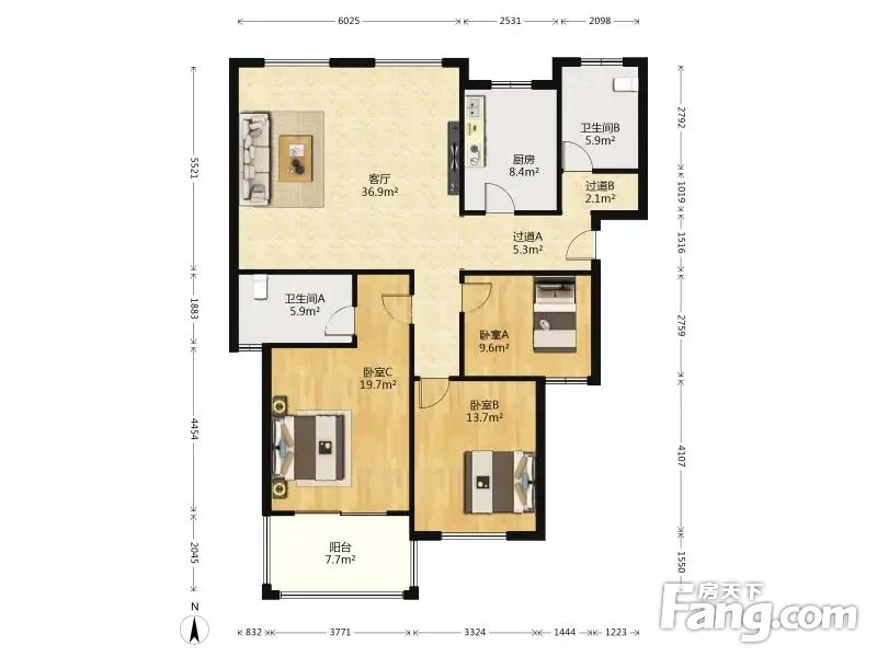 江南家园年代新户型方正全明格局舒适电梯公园小区