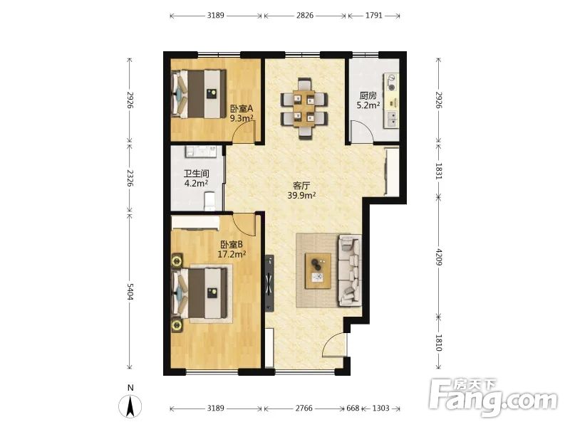 龙吉园电梯洋房精装2居可改三居广贤路中小学米